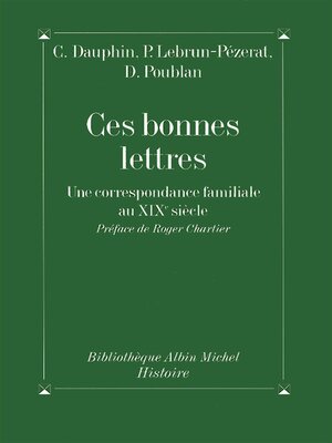 cover image of Ces bonnes lettres